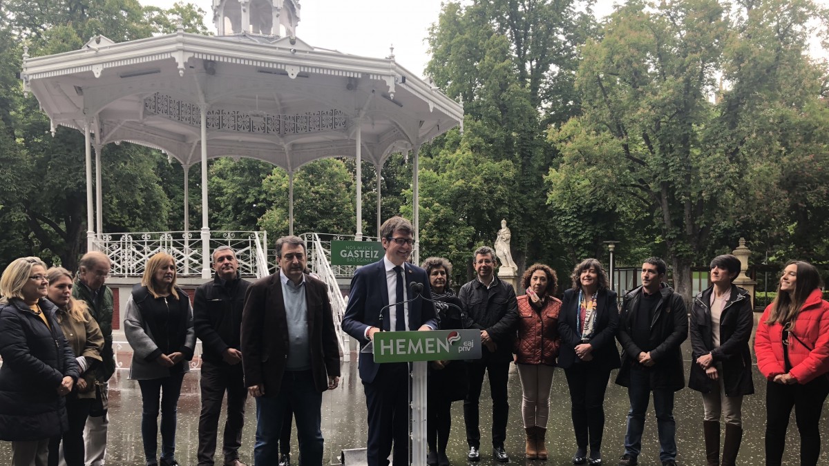 Gorka Urtaran se presenta como garantía de estabilidad, acuerdos, gestión rigurosa  y apuesta por el desarrollo económico de Vitoria-Gasteiz