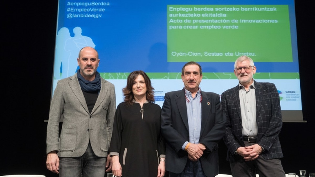 Lanbide presenta un proyecto para impulsar el empleo verde en los municipios con mayor tasa de desempleo de cada territorio 