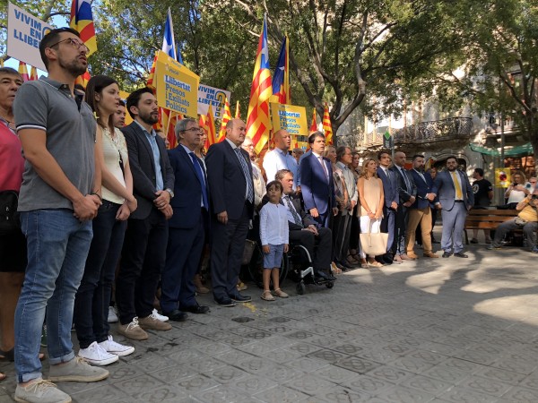 Andoni Ortuzar y Joseba Aurrekoetxea en la celebración de la Diada 2018