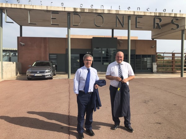 Joseba Aurrekoetxea y Andoni Ortuzar visitan a Josep Rull, Jordi Turull y Quim Forn en la cárcel de Lledoners