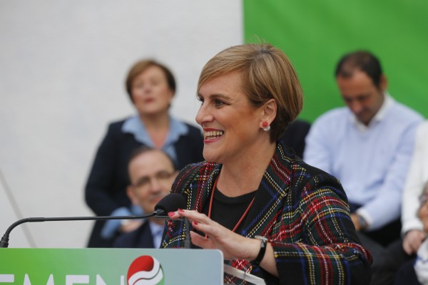 Presentación candidatura Getxo. Imanol Landa, Amaia Agirre, Itxaso Atutxa