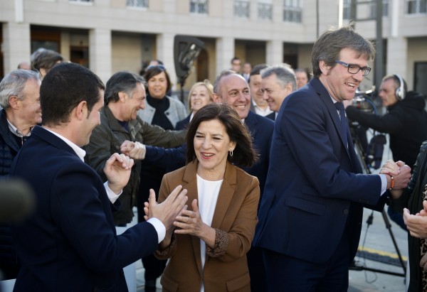 Mitin. Vitoria-Gasteiz. Lakua. Gorka Urtaran, Ramiro González, Izaskun Bilbao, Iñigo Urkullu