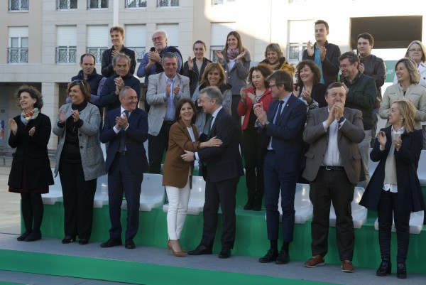 Mitin. Vitoria-Gasteiz. Lakua. Gorka Urtaran, Ramiro González, Izaskun Bilbao, Iñigo Urkullu