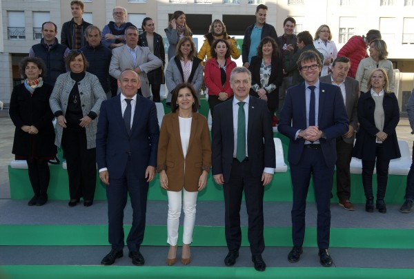 Mitin. Vitoria-Gasteiz. Lakua. Gorka Urtaran, Ramiro González, Izaskun Bilbao, Iñigo Urkullu