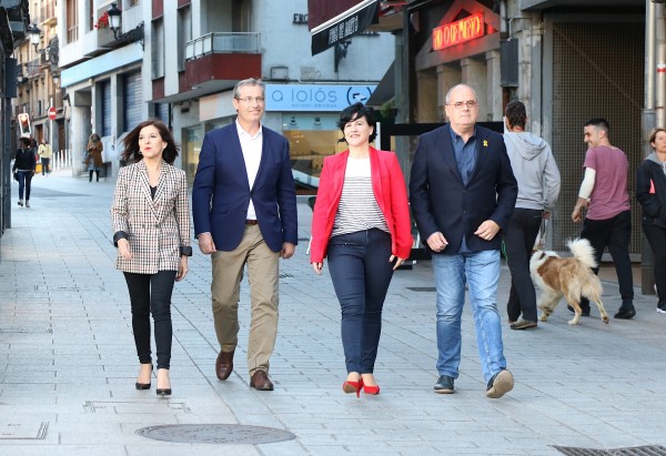 Mitina Azpeitia. Amaia Etxebarria, Markel Olano, Joseba Egibar, Izaskun Bilbao Barandica