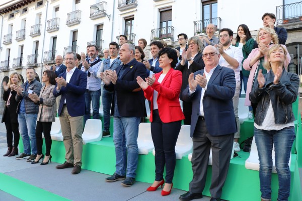 Mitina Azpeitia. Amaia Etxebarria, Markel Olano, Joseba Egibar, Izaskun Bilbao Barandica