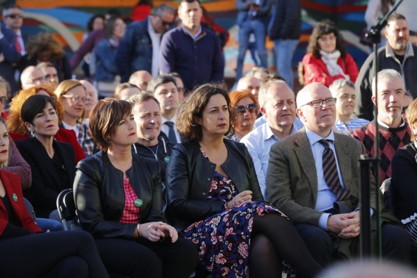 Mitin Barakaldo. Amaia Del Campo, Unai Rementeria, Izaskun Bilbao Barandica, Iñigo Urkullu, Andoni Ortuzar 