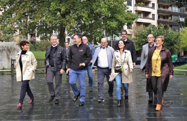 10N Mitin Donostia. Andoni Ortuzar, Iñigo Urkullu, Aitor Esteban, Maribel Vaquero, Joseba Agirretxea