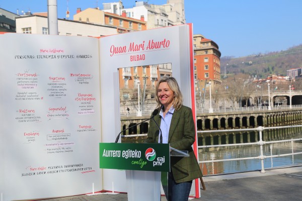 Presentación de Juan Mari Aburto Rique como candidato a la alcaldía de Bilbao por EAJ-PNV