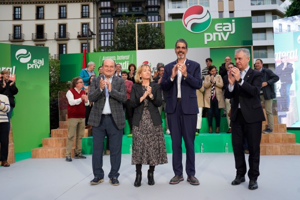 28-M Mitin Donostia - Goia, Mendoza, Urkullu, Ortuzar