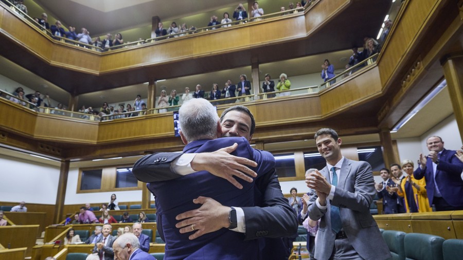 Imanol Pradales, EAJ-PNVko zazpigarren Lehendakaria, Eusko Legebiltzarraren gehiengoaren babesa jaso ondoren